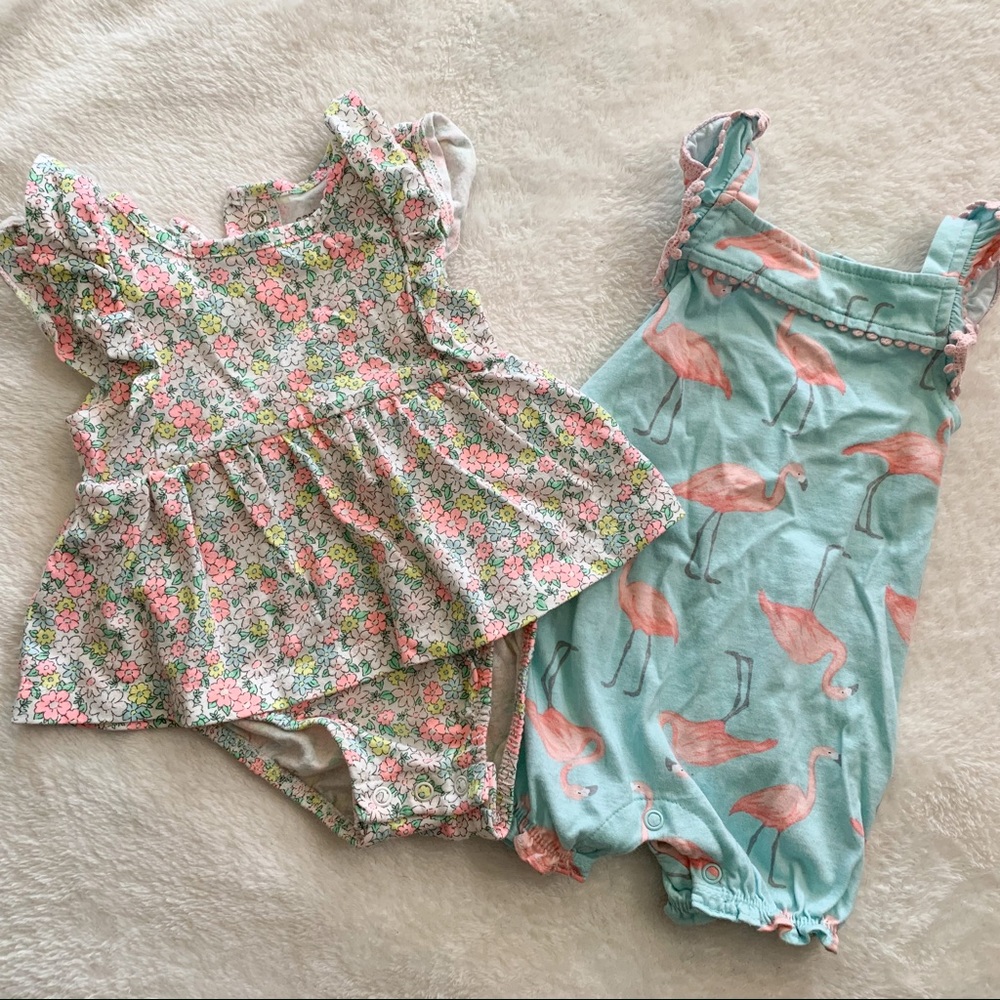 6 month Sun dress and Romper Bundle